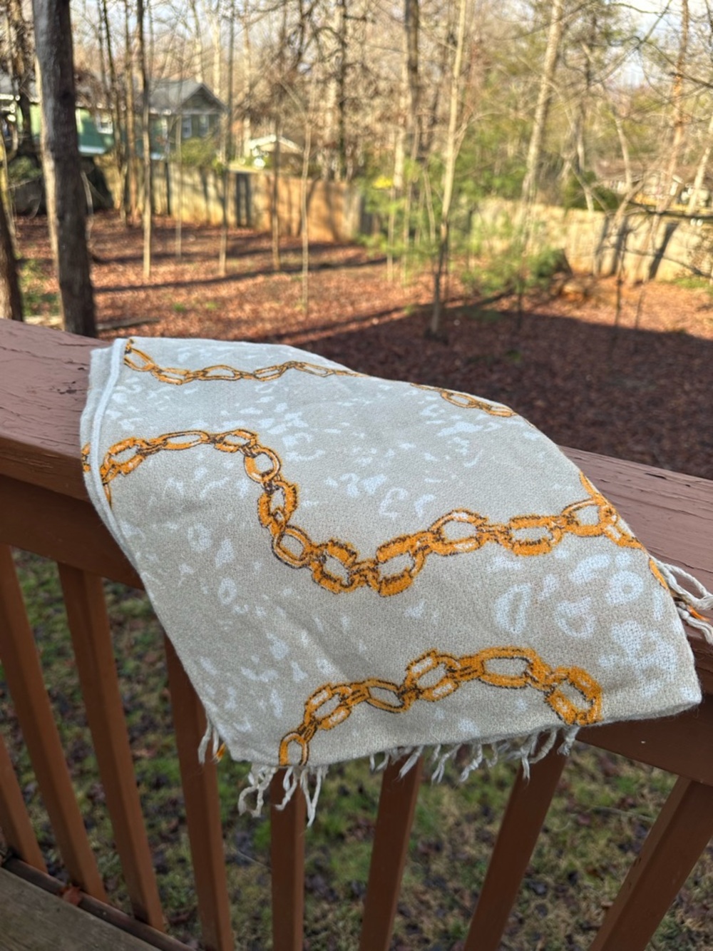 Dennis Bass golden chain throw blanket